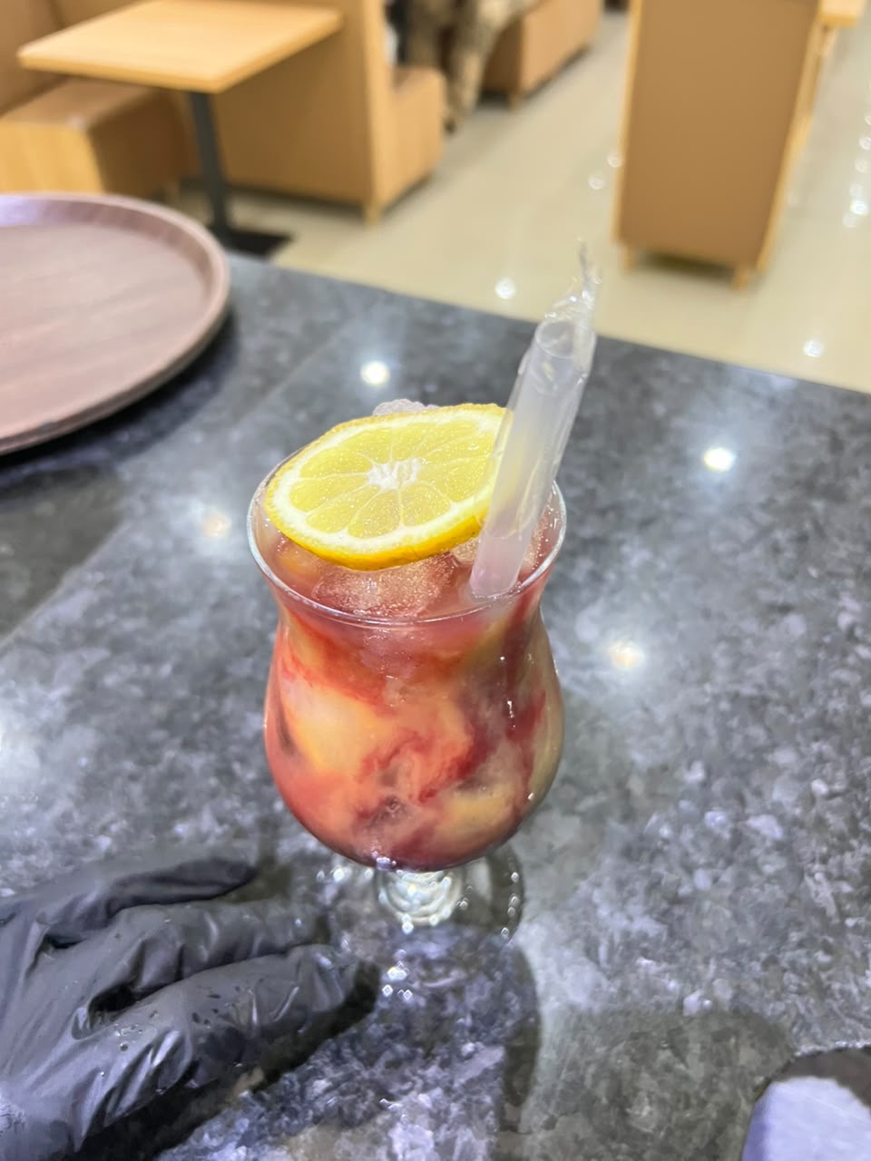 Sumo gelado com limão